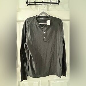 J. Crew Men's Charcoal Long Sleeve Henley